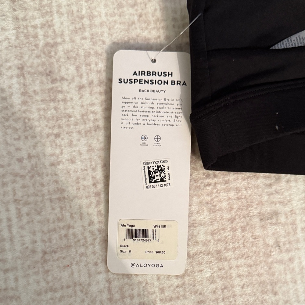 ALO Yoga Classic Black Sports Bra size M brand new - Picture 2 of 5